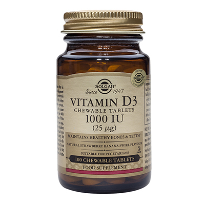 Solgar Vitamin D3, 1000iu, 100 Chewable Tablets